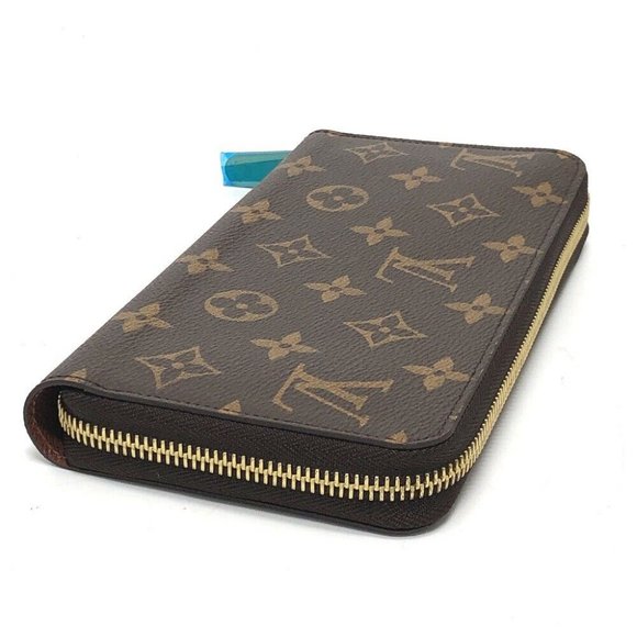 Authentic LOUIS VUITTON Monogram Zippy wallet Zip Around Long Wallet Brown - Picture 4 of 14